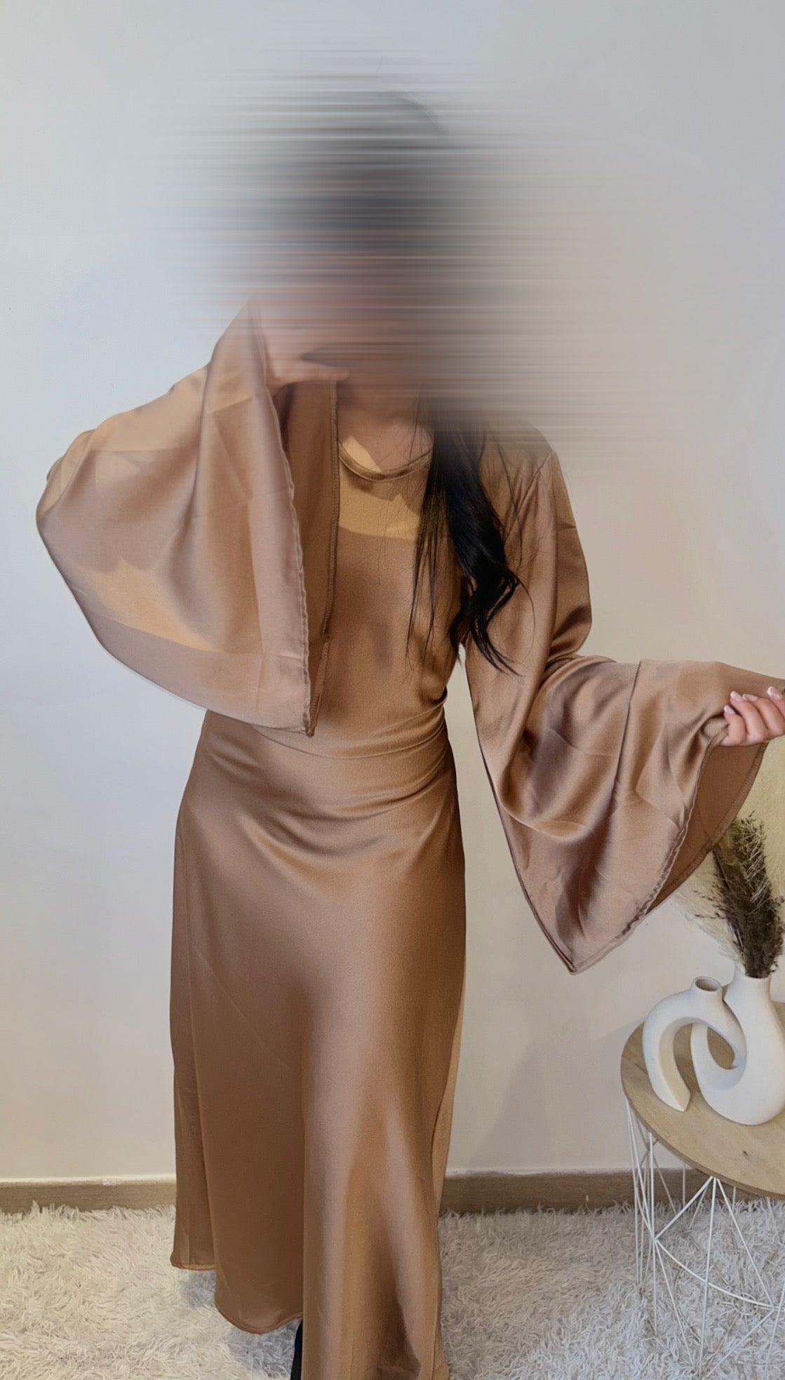 Robe satinée